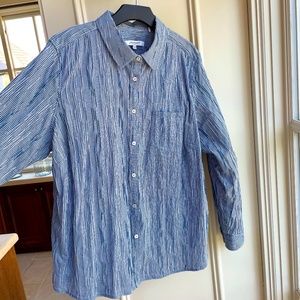 The Hampton Crinkle Mini Check Shirt by Foxcroft